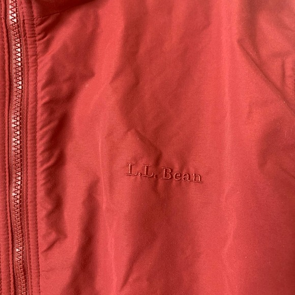 L.L. Bean Mens Jacket Size XL Red Long Sleeves Fleece Lined Bomber Full Zip‎ - Picture 6 of 10